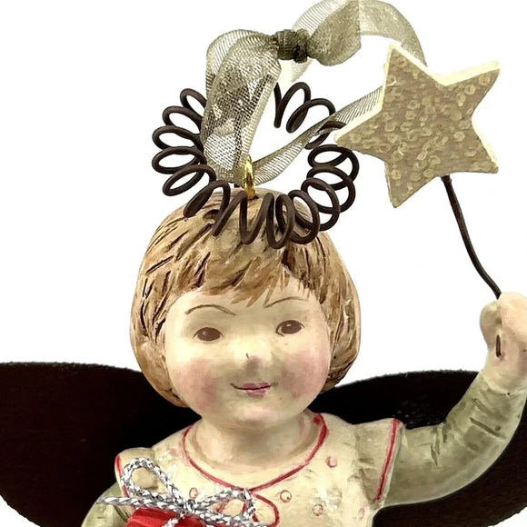Hallmark Angel with Gift Christmas Ornament with Tags Bethany Lowe NOS 4" - Picture 2 of 6